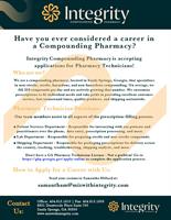Patient Services Pharmacy Technician at Integrity Compounding Pharmacy