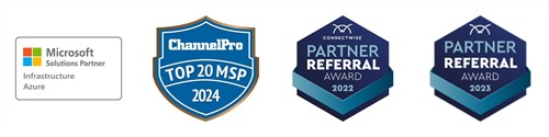 Microsoft Solutions Partner · ChannelPro Top 20 MSP · ConnectWise Solution Partner & Referral Award winner.
