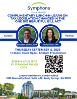 Complimentary Lunch-N-Learn on the One Big Beautiful Bill Act