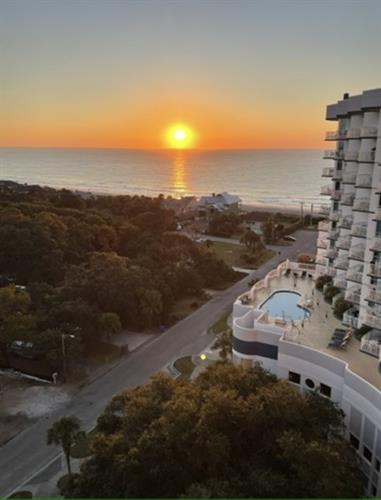 Sunrise from the balcony - perfect with morning cup of coffee!