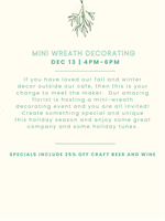 Mini Wreath Decorating