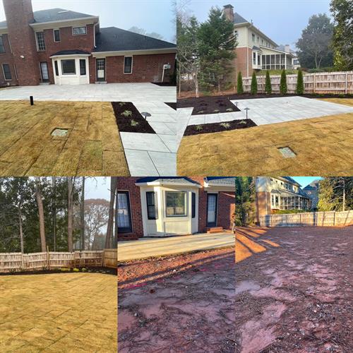 Full-scale grading and site preparation completed as part of a complete outdoor transformation project