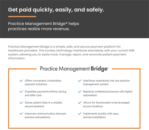 Medical/Dental Payment Bridge Software to streamline payments and reduce A/R