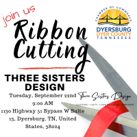 Three Sisters Design Ribbon Cutting
