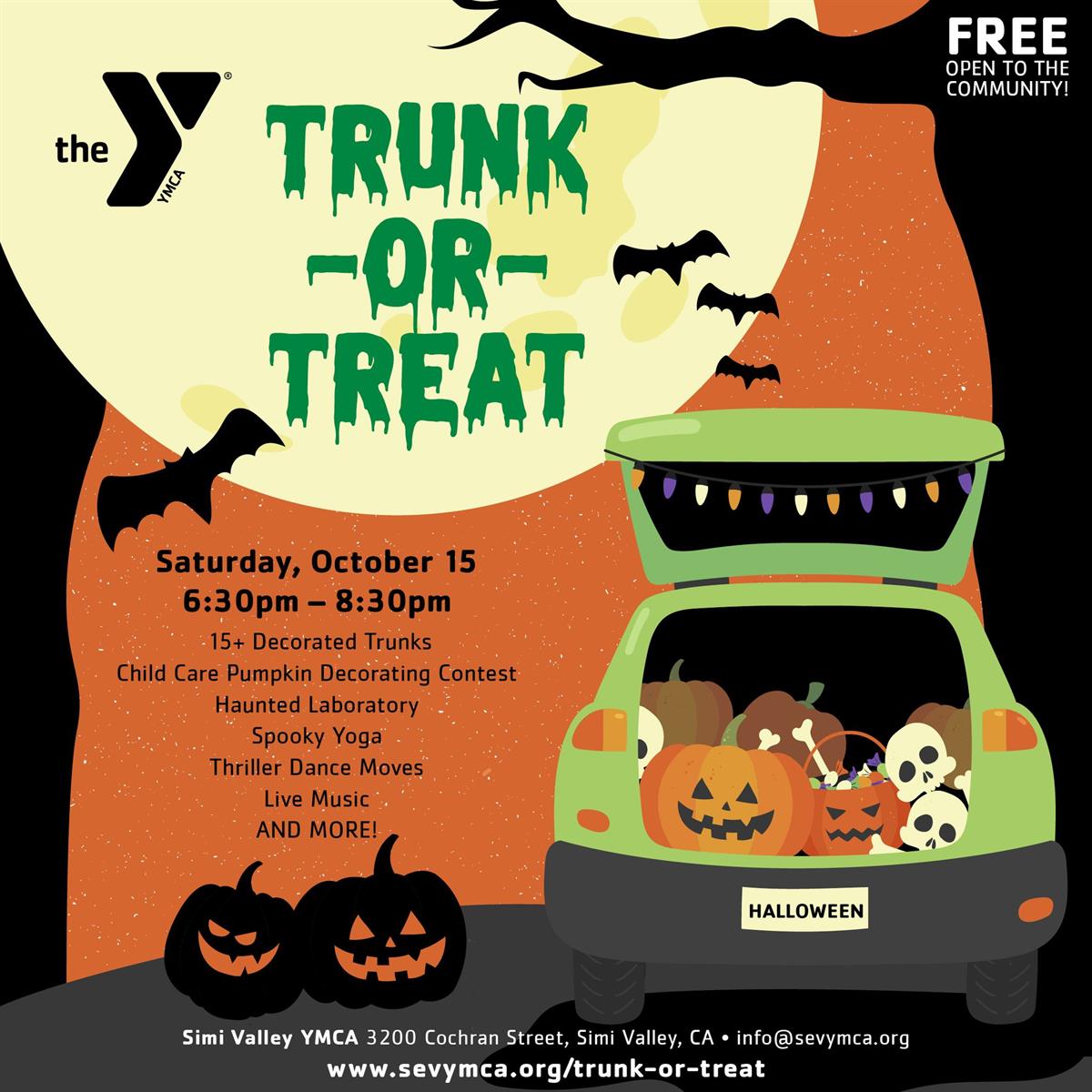 Halloween Fun At Simi Valley YMCA's ''Trunk or Treat,'' October 15 ...