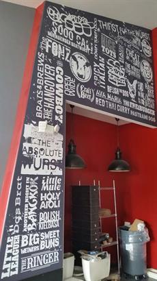With a new location opening, our long time client, The Dog Haus, came to us to get wall graphics printed and installed. Check out more pics here: http://www.rms-printing.com/graphics-installation-dog-haus
