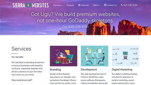 Sierra Vista Websites homepage Sierra Vista Websites homepage