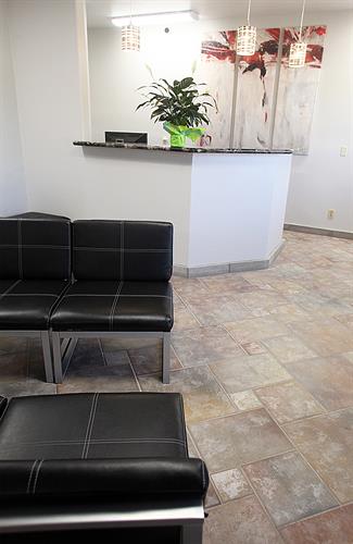 Private reception desk.