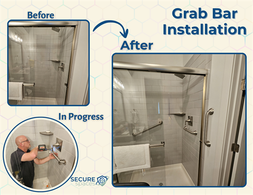 We install grab bars and other home safety modifications to reduce fall risks and keep seniors safe at home.