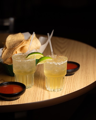 Rancho Margaritas and chips and salsa