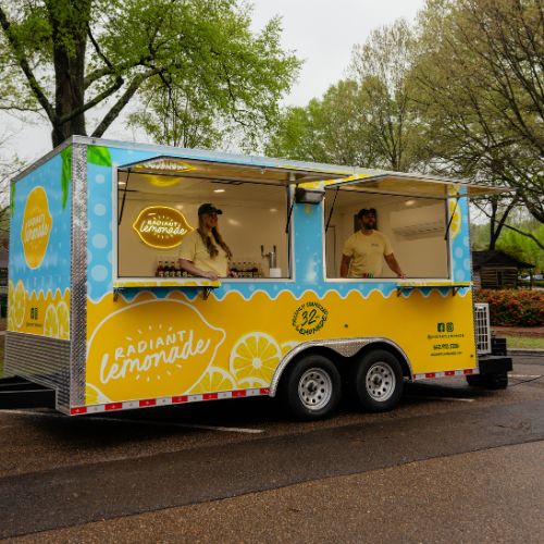 Radiant Lemonade Trailer Set Up