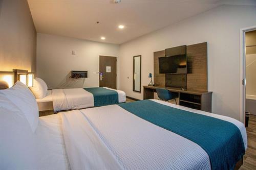 2 Full size beds Motel 6 room