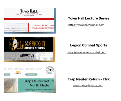 Example of Work - Websites Completed