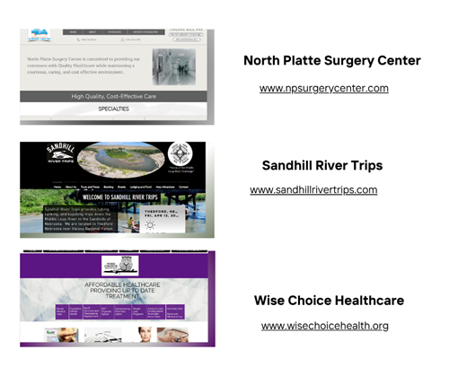 Example of Work - Websites Completed