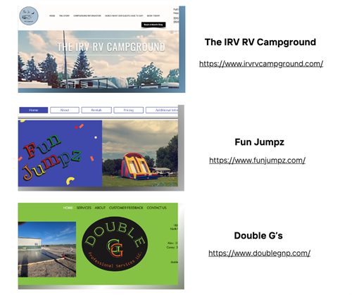 Example of Work - Websites Completed