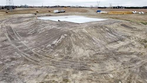 Dirt sloped, packed and ready for Hydroseed Application