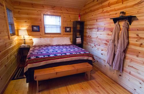 Cabins come in all sizes... small enough for a solo stay all the way through groups of 6.  For larger groups multiple adjacent cabins can be reserved. 