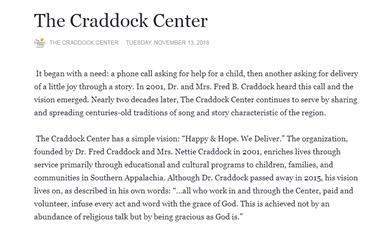The Craddock Center