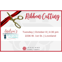 Ribbon Cutting Andrea's SEW-ciety & Fabric