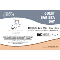Human Bean Guest Barista Day with Stork Support