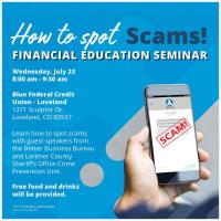 How to Spot Scams! A Financial Education Seminar with Blue Federal Credit Union