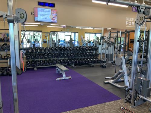 Screen placed in Anytime Fitness, Loveland
