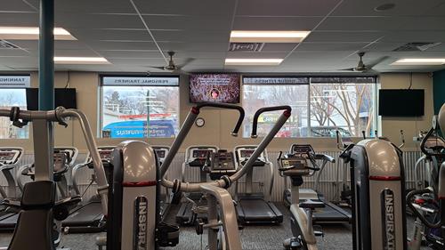 Screen placed in Fitness Avenue, Old Town Johnstown