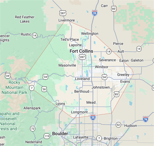 Northern Colorado Service Area; We do travel outside of our normal service area as well