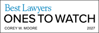 Corey W. Moore, Esq. Recognized in the 2027 Edition of Best Lawyers: Ones to Watch in America