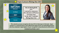 Otis & Bedingfield, LLC Partner Lia Szasz, Esq. Selected to Super lawyers 2027 Colorado Rising Stars List