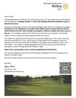 Fairway For Kids Golf Amateur Golf Tournament- Randolph Metrocom Rotary