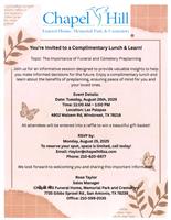 Lunch & Learn- The Importance of Funeral & Cemetery Preplanning