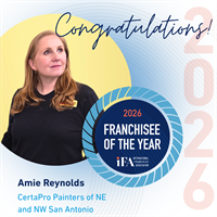 AMIE REYNOLDS of CERTAPRO PAINTERS Named IFA Franchisee of the Year