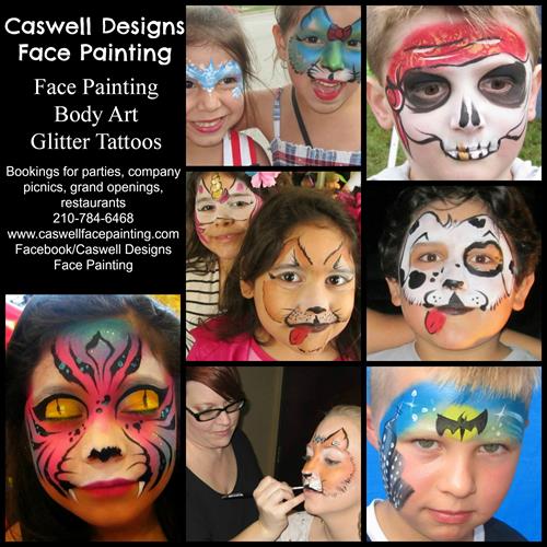 Caswell Designs Face Painting on Kids Eat Free Thursdays - See 3009 Facebook for more details & dates/times