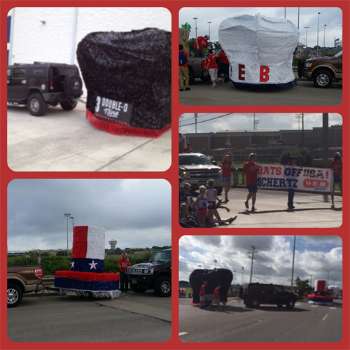 HEB Plus! and 3 Double O-Nine Restaurant and Bar Float 4th of July 2105 Parade