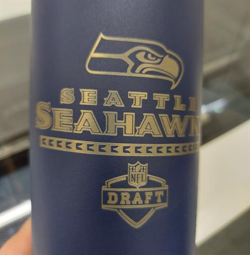 Laser Engraved Water Bottle for Seattle Seahawks