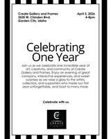 Create Gallery and Frames is Celebrating It's One-Year Anniversary