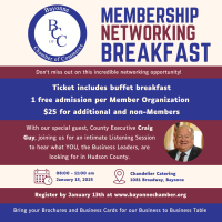 Membership Breakfast with Guest Speaker Hudson County Exec Craig Guy