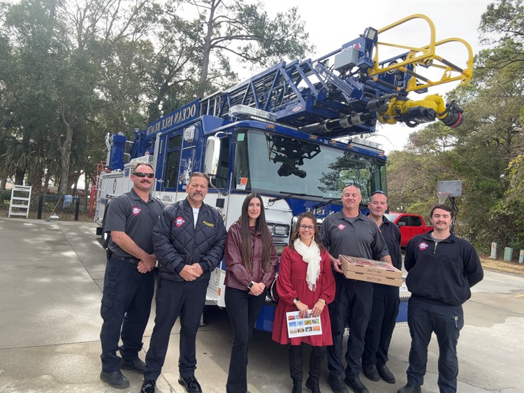 Taking care of our local OIB Fire Department, Ana, Personal Banker & Suzanne West, VP, Branch Manager 