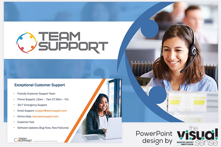 Corporate Powerpoint design for TeamSupport