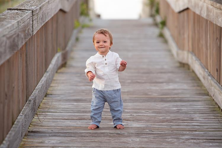 Portrait of 1 Year old Boy at Sunset Beach, NC