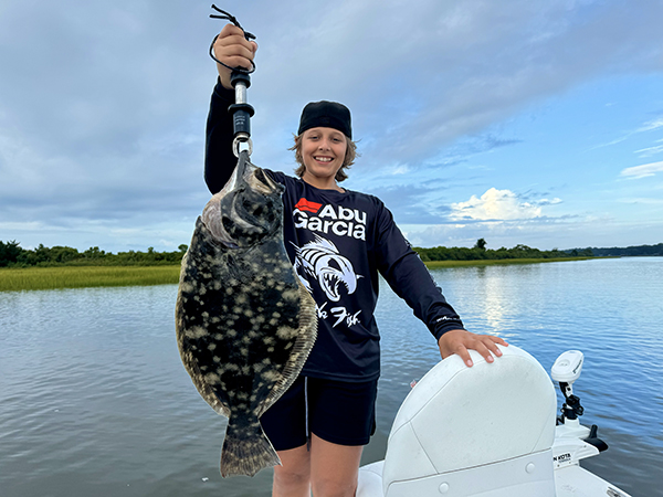 Huge Flounder caught in Sunset Beach NC with Salty Dawg Fishing Charters