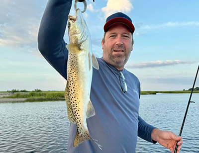 Nice Speckled Trout caught in Holden Beach with Salty Dawg Fishing Charters