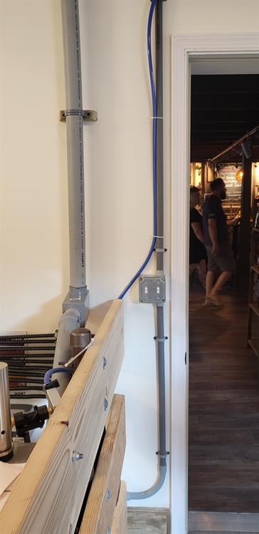 Light and receptacle for still room