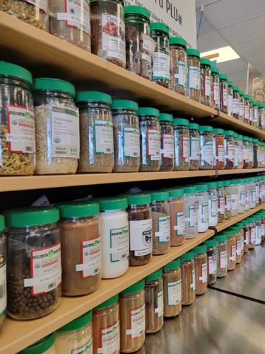 We have over 100 bulk spices and teas