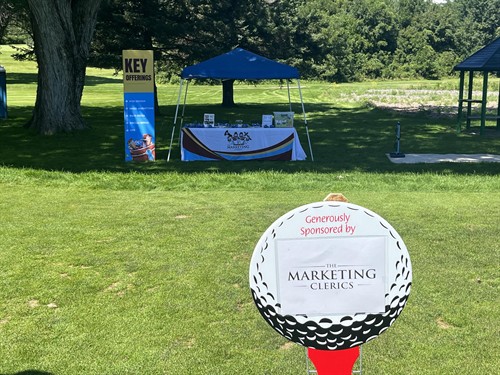 Our set up at the Hastings Chamber Golf event