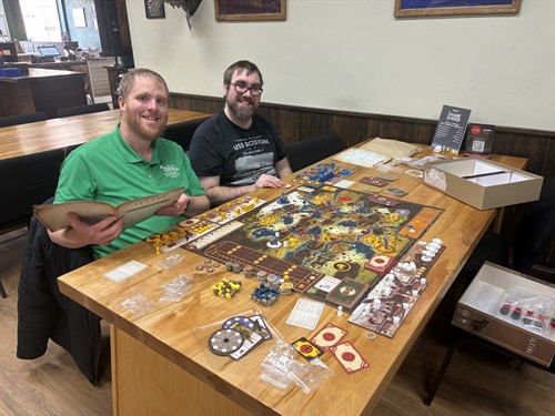 Brian's birthday surprise board game day at Level Up Hastings
