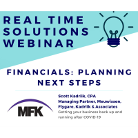 Real Time Solutions Webinar Series: Financials & Planning Your Next Steps