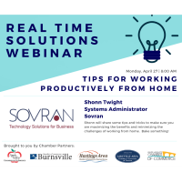 Real Time Solutions Webinar Series: Tips for Working Productively From Home