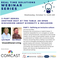 Real Time Solutions Webinar Series: Another Seat At The Table - An Open Discussion About Diversity & Inclusion PART 1